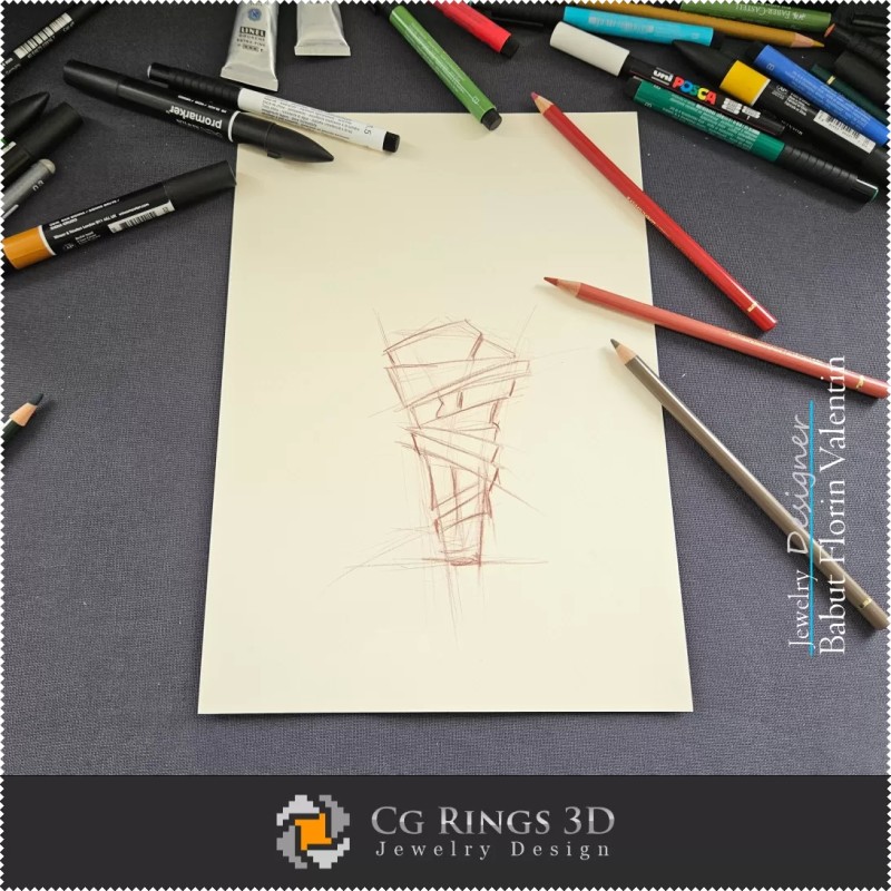 Boceto de anillo - Diseño de joyas