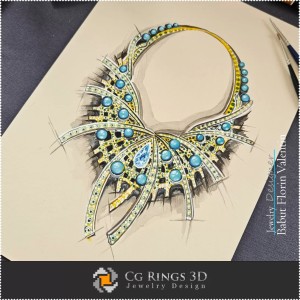 Croquis de Collier-Joaillerie Design 2