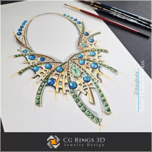 Schizzo Collana-Design Gioielli