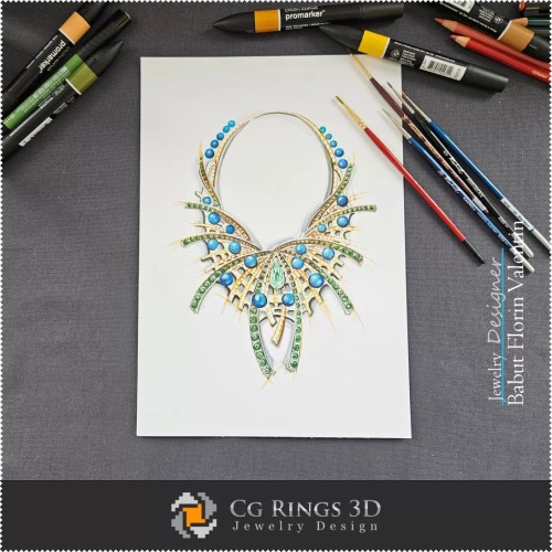 Boceto de Collar - Diseño de Joyería