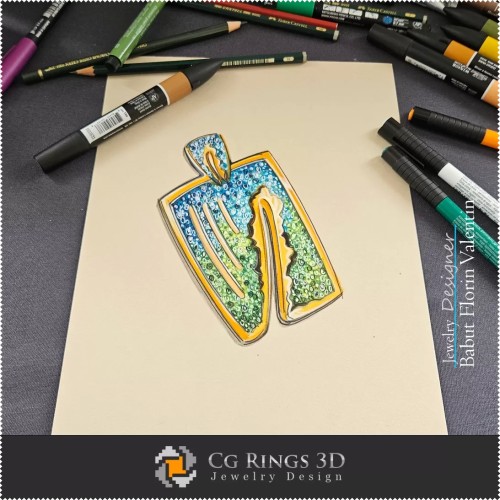 Boceto de Colgante-Diseño de Joyería
