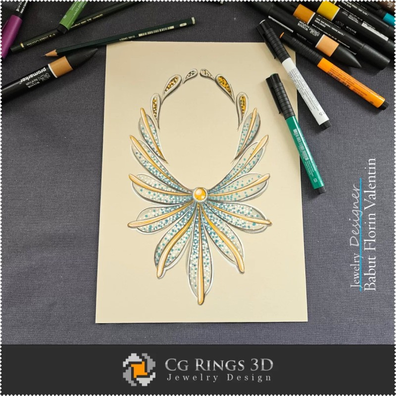 Necklace Sketch-Jewelry Design