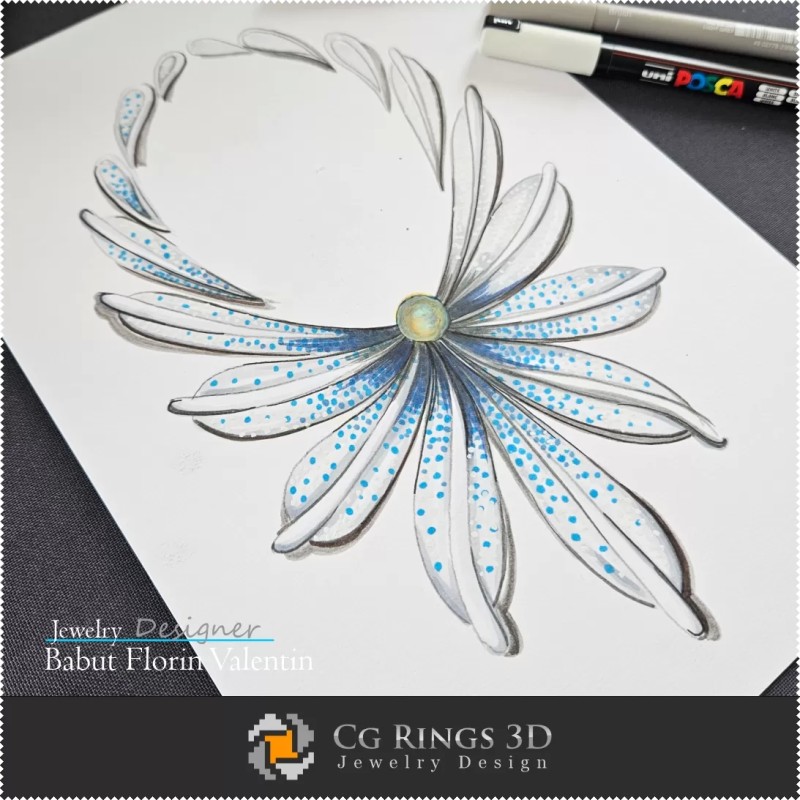 Schita Colier-Design Bijuterii