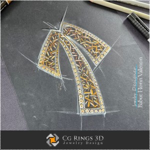 Croquis Pendentif Zodiaque Bélier - Joaillerie Design 2