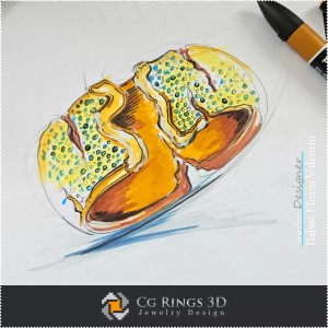 Boceto de Pulsera - Diseño de Joyería