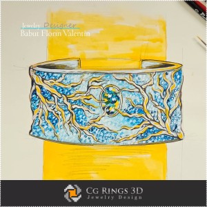 Schiță Brățară-Design Bijuterii 2