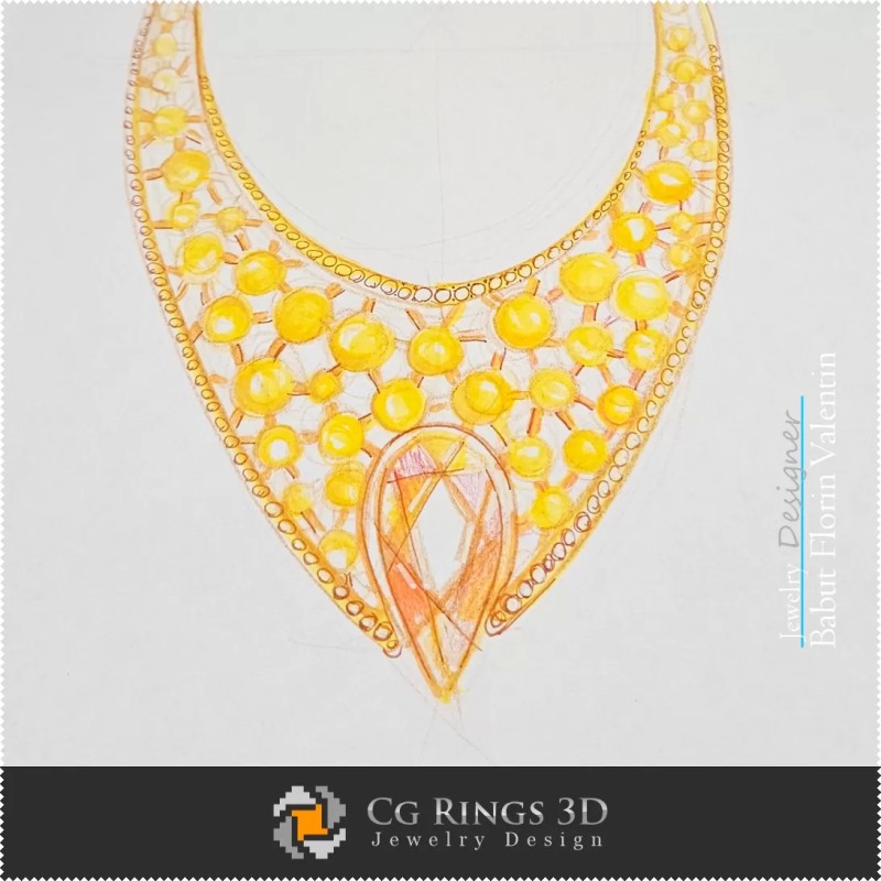 Necklace Sketch-Jewelry Design