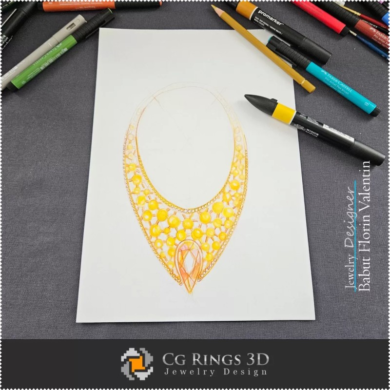 Schizzo di Collana - Design di Gioielli