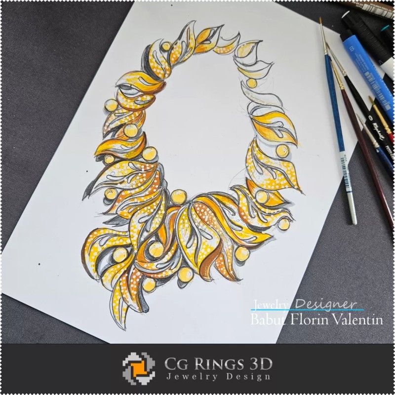 Bozzetto di Collana-Design di Gioielli
