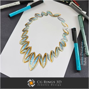 Halskette Skizze - Schmuckdesign