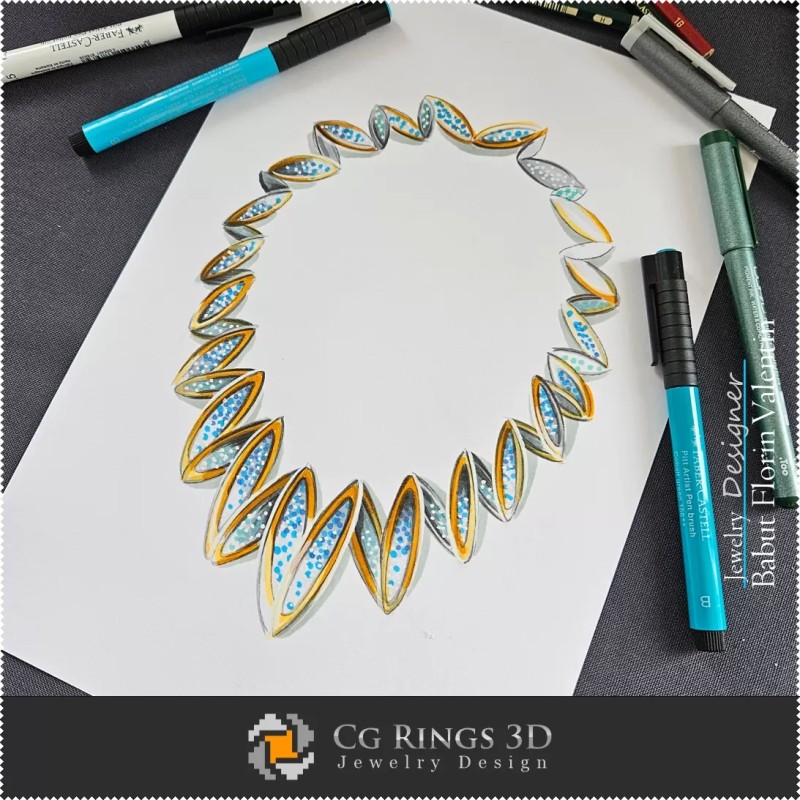 Schizzo di Collana-Design di Gioielli