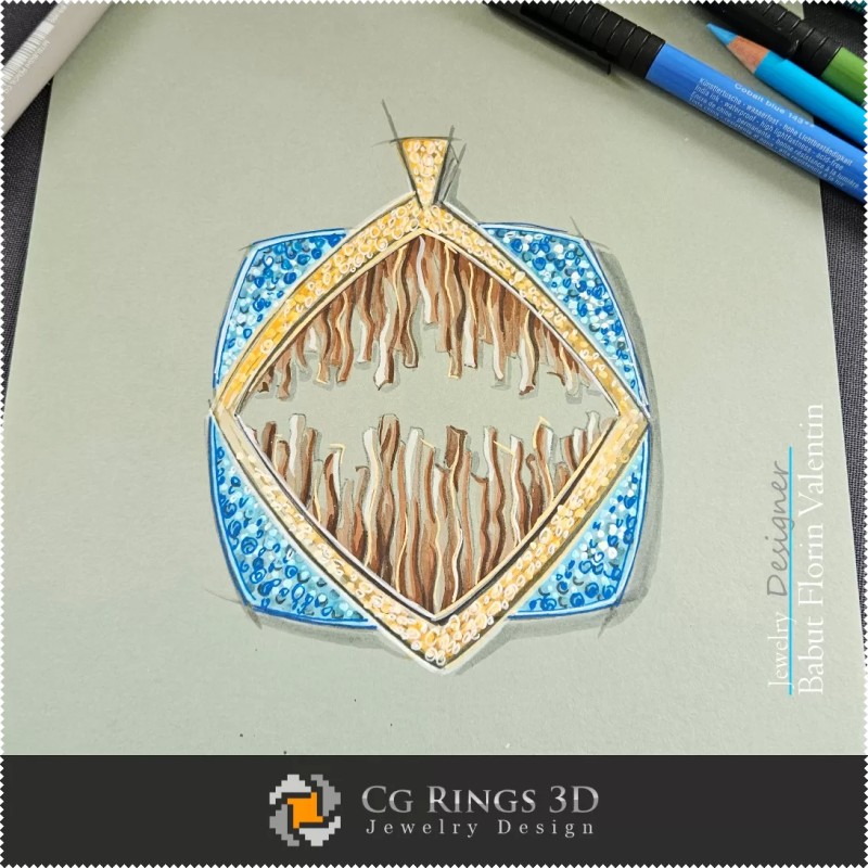 Schizzo Pendente-Design Gioielli