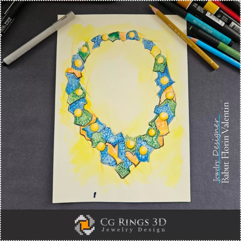 Schizzo di Collana - Design di Gioielli