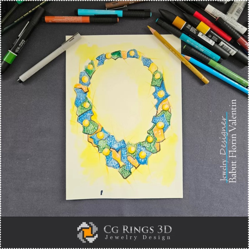 Schizzo di Collana - Design di Gioielli