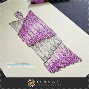 Boceto de colgante-Diseño de joyería