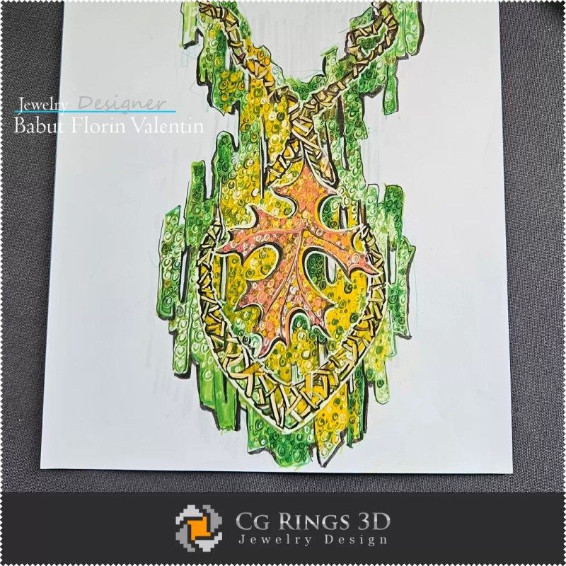 Boceto de Collar - Diseño de Joyería