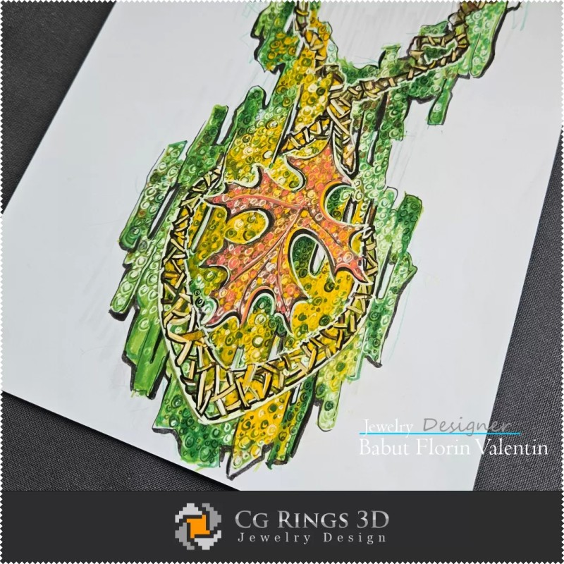 Boceto de Collar - Diseño de Joyería