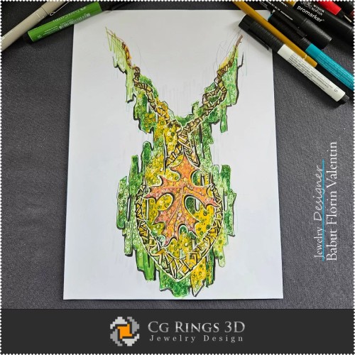 Boceto de Collar - Diseño de Joyería