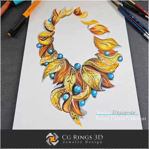 Necklace Sketch-Jewelry Design