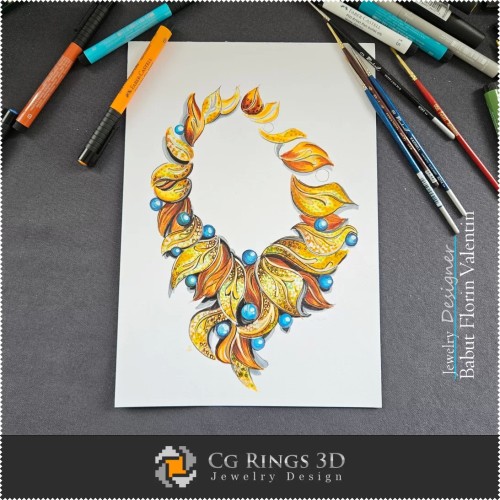 Croquis de Collier-Joaillerie Design