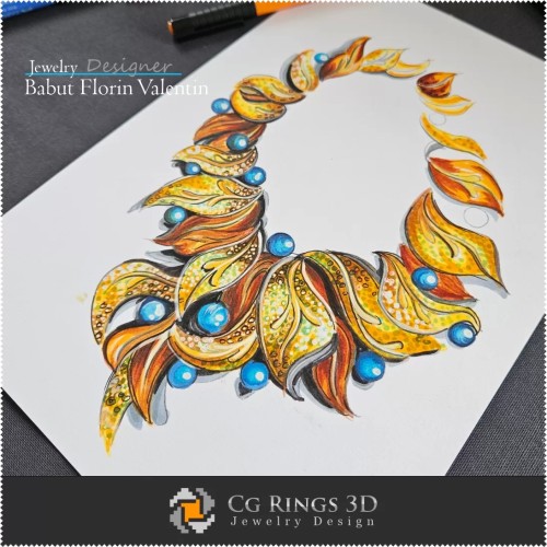 Boceto de Collar - Diseño de Joyería