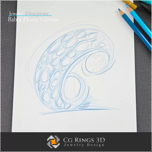 Boceto de Pulsera - Diseño de Joyería