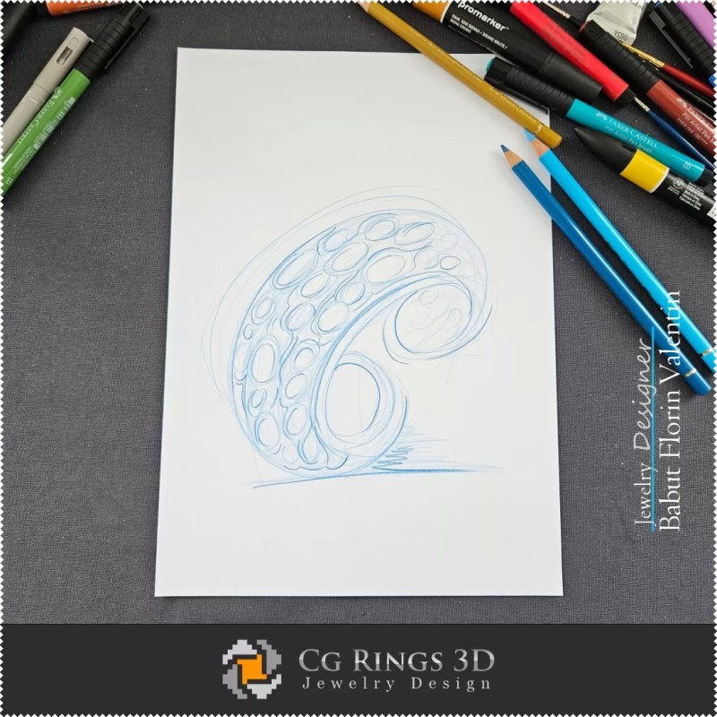 Boceto de Pulsera - Diseño de Joyería