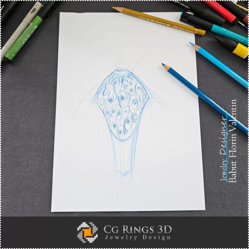 Ring-Skizze–Schmuckdesign