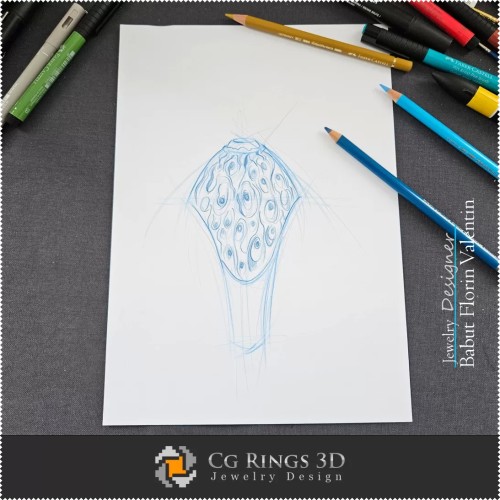 Ring-Skizze–Schmuckdesign
