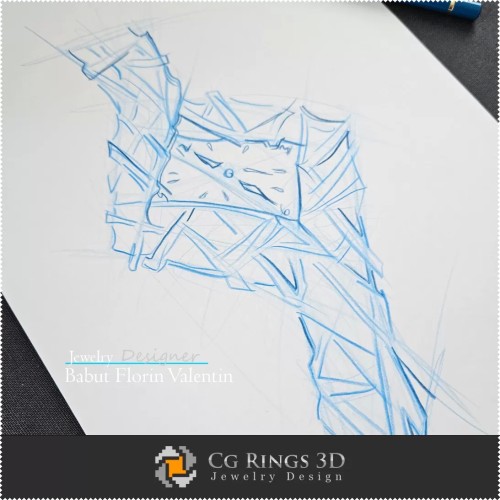 Uhr-Skizze–Schmuckdesign