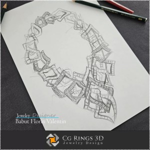 Halsketten-Skizze - Schmuckdesign