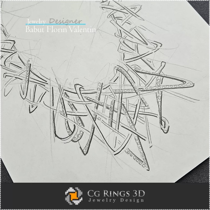 Boceto de Collar-Diseño de Joyería