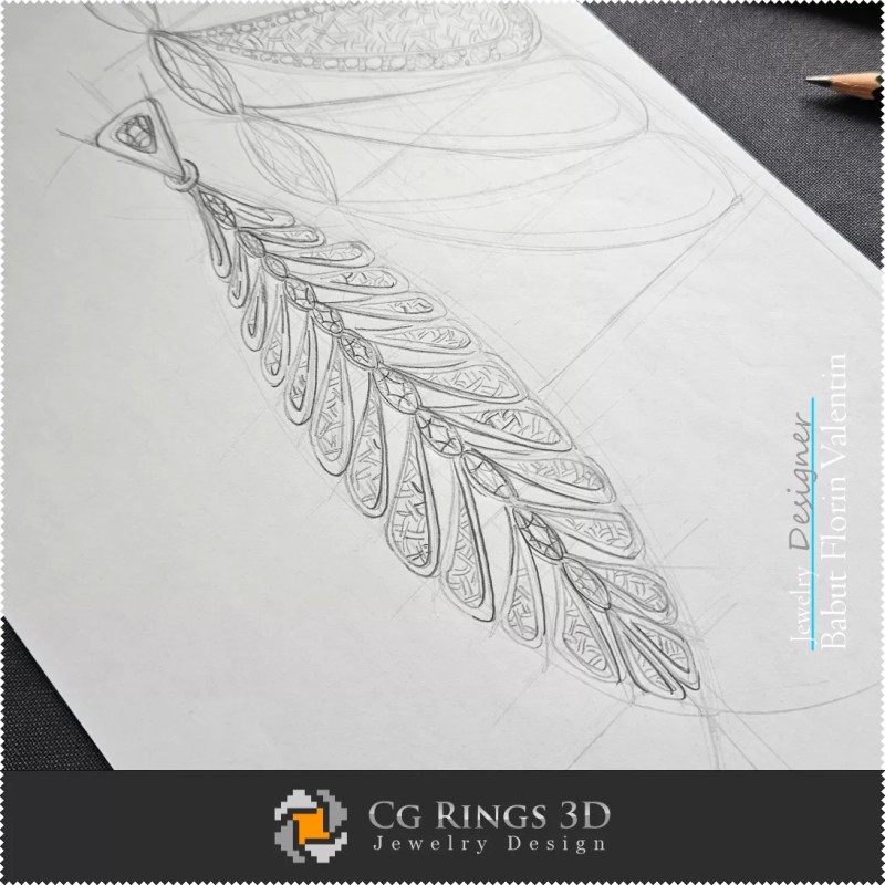 Boceto de colgante-Diseño de joyas