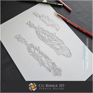 Ohrring-Skizze-Schmuckdesign