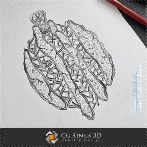 Anhänger-Skizze-Schmuckdesign