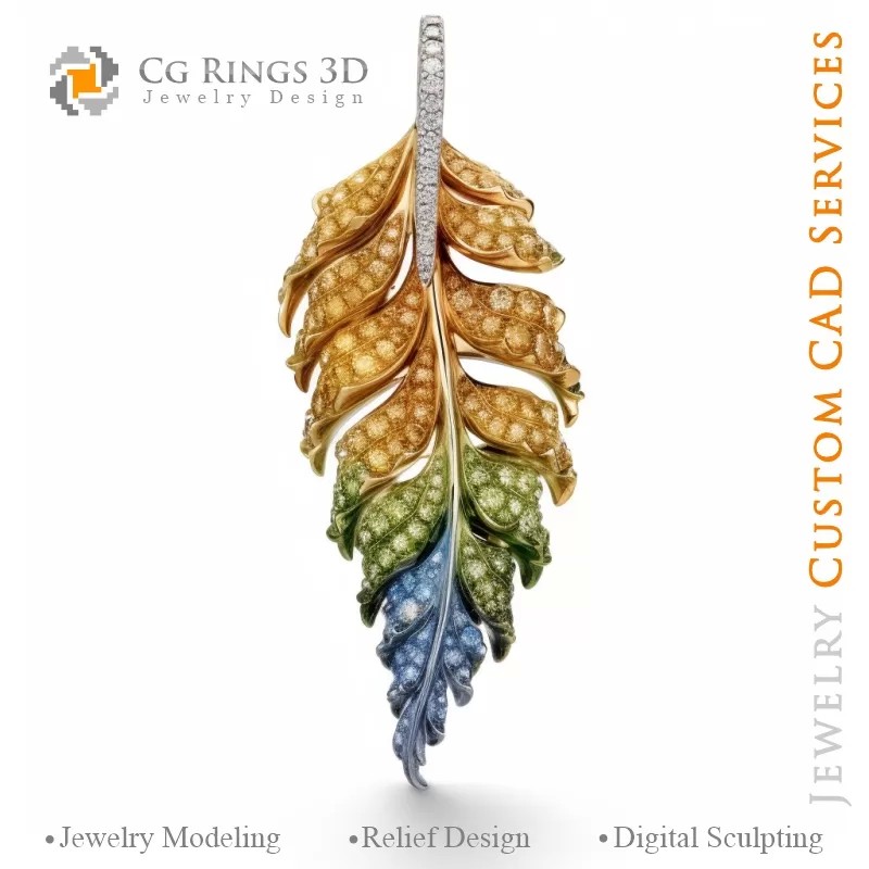 Fern Pendant with Melody of Colours - 3D CAD...