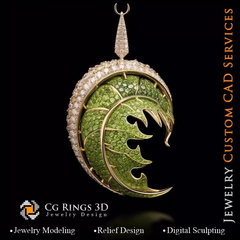 Fern Pendant with Melody of Colours - 3D CAD...