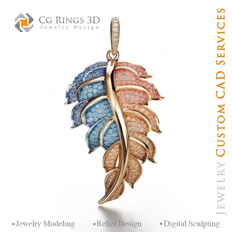 Fern Pendant with Melody of Colours - 3D CAD...