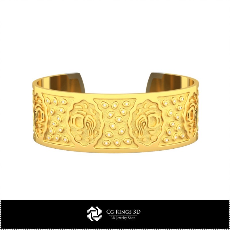 Brățară 3D Zodiac Femei Vărsător pentru Acasă, Bijuterii 3D CAD, Brățări 3D CAD, Brățări 3D, Brățară-Mansetă 3D, Brățări