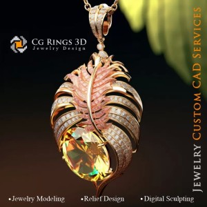 Pendente con Citrino - Gioielleria 3D CAD 2