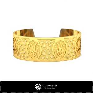 Bracciale 3D Donna Capricorno Segno Zodiacale Casa, Gioielleria CAD 3D, Bracciali CAD 3D, Bracciali 3D, Polsino 3D, Bracciali 2