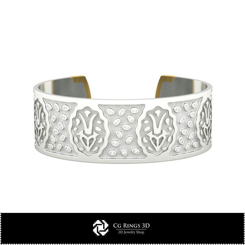 3D Damen Steinbock Sternzeichen Armband Home, Schmuck 3D CAD, Armbänder 3D CAD, 3D Armbänder, 3D Manschettenarmband,