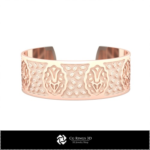 Brățară 3D zodie Capricorn pentru femei, bijuterii CAD 3D, brățări CAD 3D, brățări 3D, brățară tip manșetă 3D, brățări zodiacale