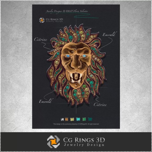 Design di Gioielli (Digitale) - Design Pendente Leone