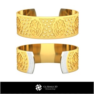 Bracelet Capricorne Femme 3D, Bijoux 3D CAO, Bracelets CAO 3D, Bracelets 3D, Bracelet Manchette 3D, Bracelets Zodiaque