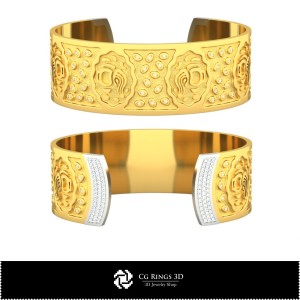 Pulsera 3D para mujer signo zodiacal Acuario, Joyería CAD 3D, Pulseras CAD 3D, Pulseras 3D, Pulsera rígida 3D, Pulseras