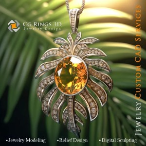 Palm-Anhänger - Schmuck 3D CAD 2