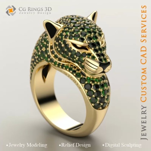Inel Pantera - Bijuterii 3D CAD