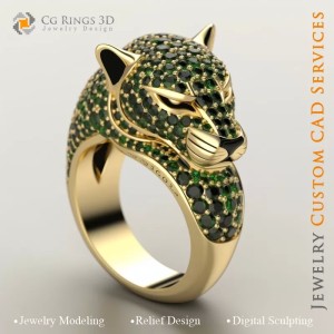 Bague Panthère - Joaillerie 3D CAO 2