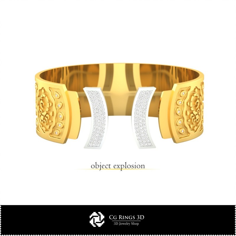 Bracelet 3D Scorpion pour Femme, Bijoux CAO 3D, Bracelets CAO 3D, Bracelets 3D, Bracelet Manchette 3D, Bracelets du Zodiaque 3D